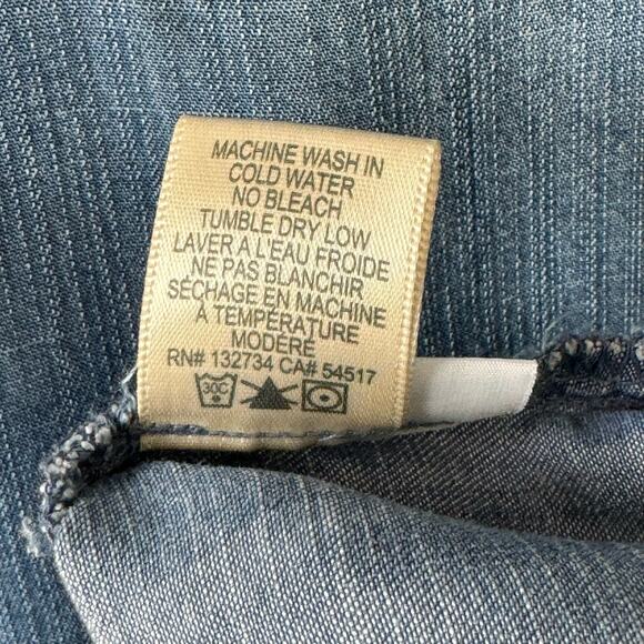 Cloth & Stone Dress Women S Blue Tencel Chambray Shirt Collar V-Neck Pockets - Picture 14 of 14